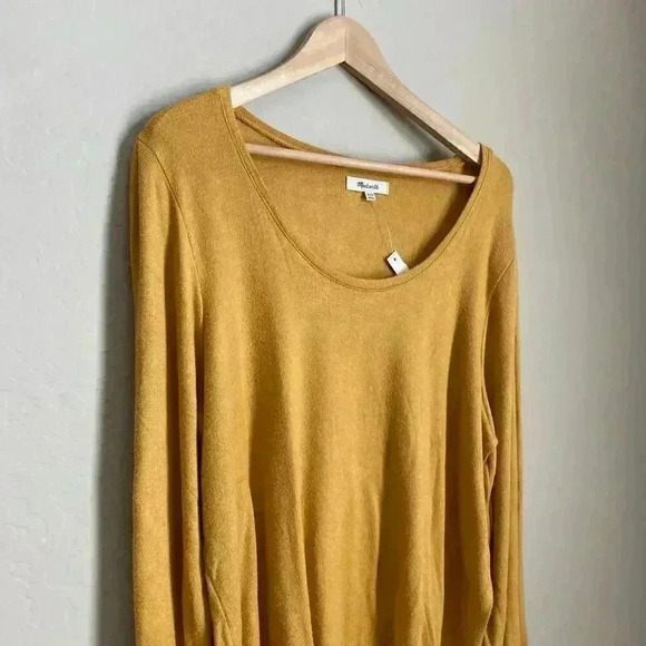 Madewell Puff-Sleeve Scoopneck Top Cumin Size XXL - Picture 3 of 9